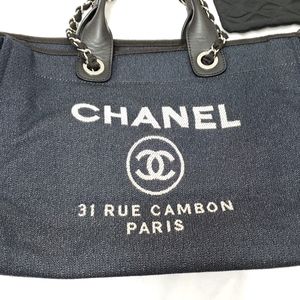 Chanel Blue Denim Deauville small Tote!